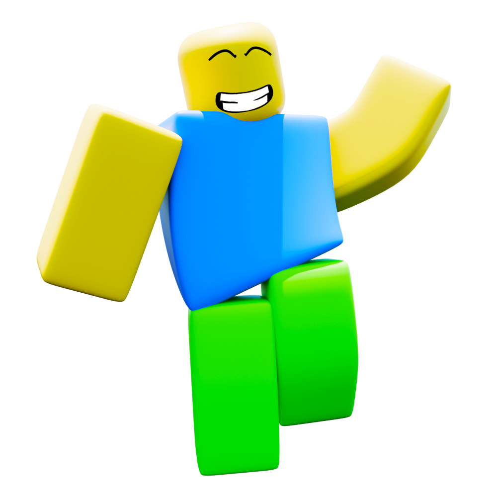 Friendly Roblox character waving